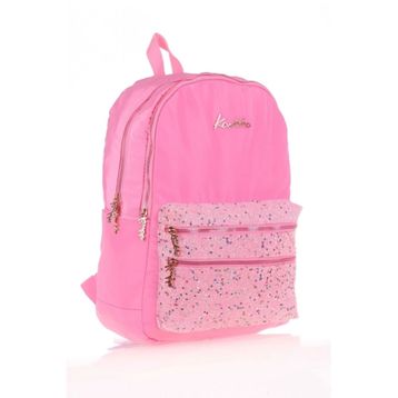 Kaukko Magic Dreams Taşlı Pullu Pembe Okul Sırt Çantası