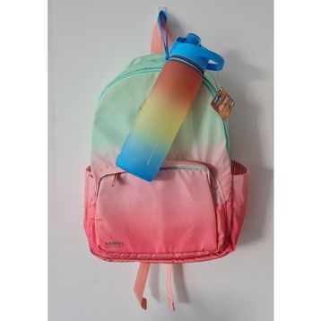 Kaukko Rainbow Venüs K1562 Sırt Çantası + Gıpta Cool-J 1000 ml Mavi Kırmızı Sarı Matara Seti