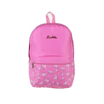 Kaukko Soft Floral Pembe Çiçekli Okul Sırt Çantası