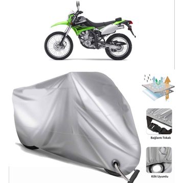 Kawasaki KLX 250 Arka Çanta Uyumsuz Ultra Kalın Su Geçirmez Motor Brandası