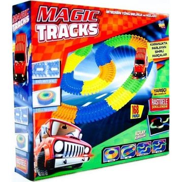 Kayyum Oyuncak 8020 168 Pcs Magic Tracks Araba ve Parkur