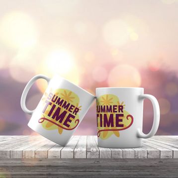 KB284 Summer Time Baskılı Fincan Kupa Bardak