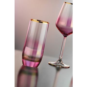 Kcd 6 Parça Bolero Pembe Dekor Meşrubat Bardak