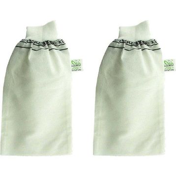 Kelebek Kese 2 Adet 25x17 cm Beyaz Lastikli Banyo Hamam Kesesi