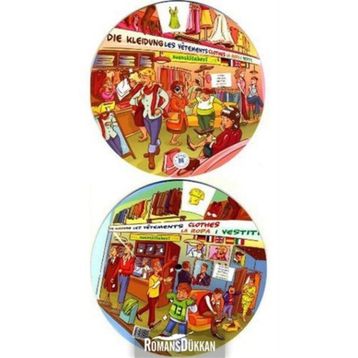 KELIME ÇARKI - GIYSILER (İNGILIZCE, İSPANYOLCA, ALMANCA, FRANSIZCA, İTALYANCA) MULTILINGUAL VOCABULARY WHEELS - CLOTHES - KOLEKTIF