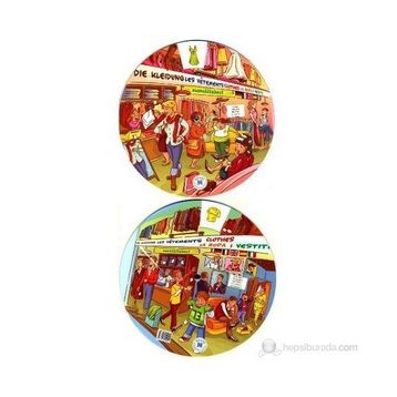 KELIME ÇARKI - GIYSILER (İNGILIZCE, İSPANYOLCA, ALMANCA, FRANSIZCA, İTALYANCA) MULTILINGUAL VOCABULARY WHEELS - CLOTHES - KOLEKTIF
