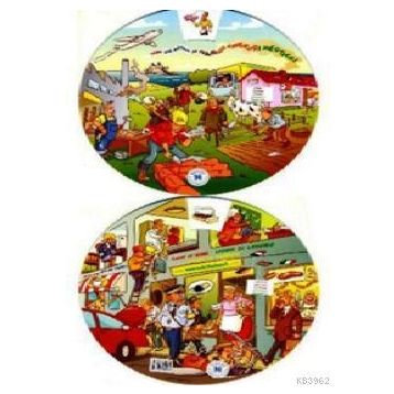 KELIME ÇARKI - İŞ HAYATI VE MESLEKLER (İNGILIZCE, İSPANYOLCA, ALMANCA, FRANSIZCA, İTALYANCA) MULTILINGUAL VOCABULARY WHEELS - AT WORK - KOLEKTIF