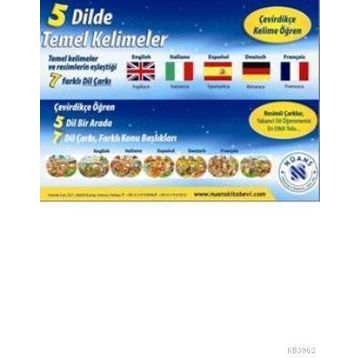 KELIME ÇARKLARI SETI 5 DILDE TEMEL KELIMELER - KOLEKTIF