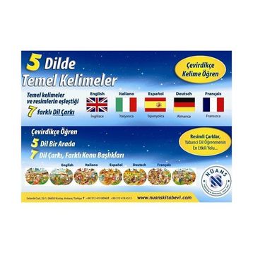 KELIME ÇARKLARI SETI 5 DILDE TEMEL KELIMELER - KOLEKTIF