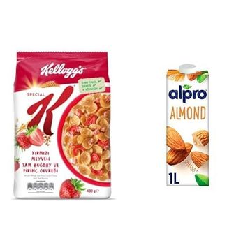 Kellogg's 400 gr Special K Kırmızı Meyveli Kahvaltılık Tam Buğday ve Pirinç Gevreği + 1 lt Alpro Badem Bitki Bazlı İçecek