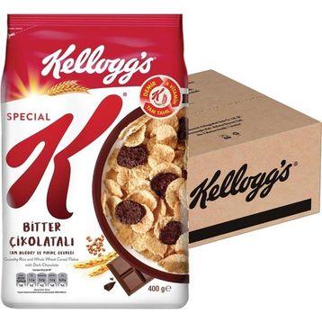 Kellog's 400 gr K Bitter Çikolatalı Kahvaltılık Buğday ve Pirinç Gevreği (3 adet)