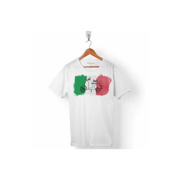 Kendim Seçtim Italian Flag Vespa Scooter Beyaz Erkek Tişört