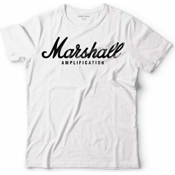Kendim Seçtim Marshall Amplification Logo Beyaz Erkek Tişört