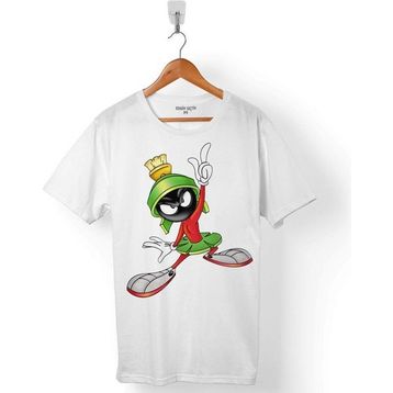 Kendim Seçtim Marvin The Martian Marslı Logo 2 Beyaz Erkek Tişört