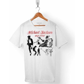 Kendim Seçtim Michael Jackson Sulhouette Beyaz Erkek Tişört