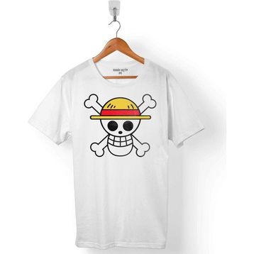 Kendim Seçtim One Piece Straw Hat New World Computer Beyaz Erkek Tişört