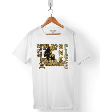Kendim Seçtim One Piece Straw Hat New World Computer Beyaz Erkek Tişört