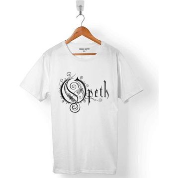 Kendim Seçtim Opeth Logo Progresif Metal Music Beyaz Erkek Tişört