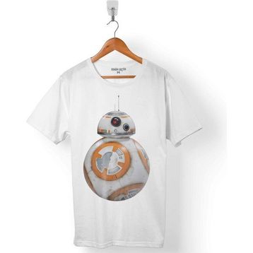 Kendim Seçtim Star Wars BB-8 BB8 Fathead Beyaz Erkek Tişört