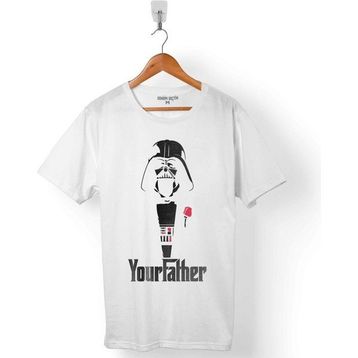 Kendim Seçtim Star Wars Godfather Your Father Beyaz Erkek Tişört