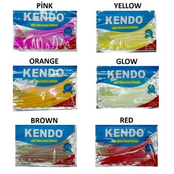Kendo 10 cm LRF Silicones Worm Kokulu 10 Adet Red Yem