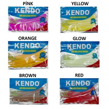 Kendo 10 cm LRF Silicones Worm Kokulu 10 Adet Red Yem