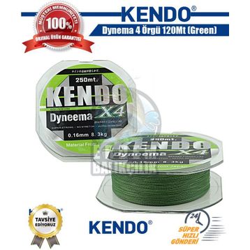 Kendo 120 mt Green 0,06 mm Dynema 4 Örgü