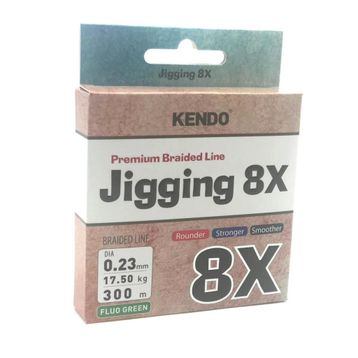 Kendo Fluo Green 0,36 mm Jigging 8x Flash 300 mt Örgü İp