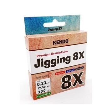 Kendo Fluo Green 0,36 mm Jigging 8x Flash 300 mt Örgü İp