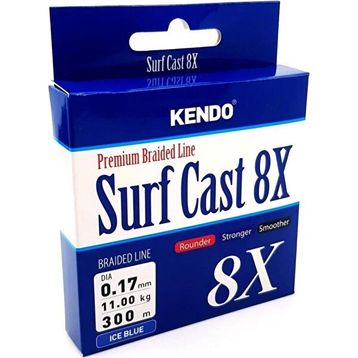 Kendo Ice Blue 0.17 mm Surf Cast 8x Fıghtıng 300 mt Örgü İp