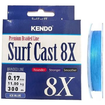 Kendo Ice Blue 0.17 mm Surf Cast 8x Fıghtıng 300 mt Örgü İp