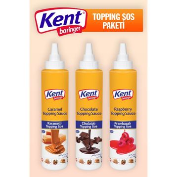 Kent Boringer 3x750 gr Karamel, Frambuaz, Cikolata Topping Sos