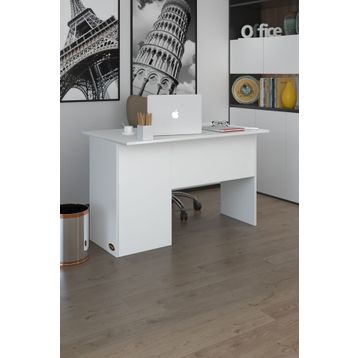 Kenzlife Beyaz Sağ 75x110x60 cm Raflı Ofis Bilgisayar Masası