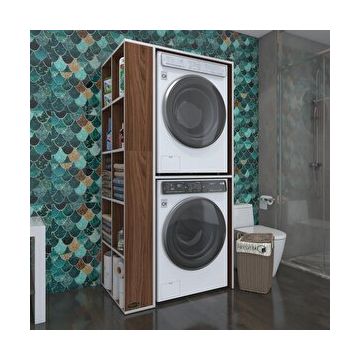 Kenzlife Bolodenka 180x90x60 cm Beyaz Çamaşır-Kurutma Makinesi Banyo Dolabı