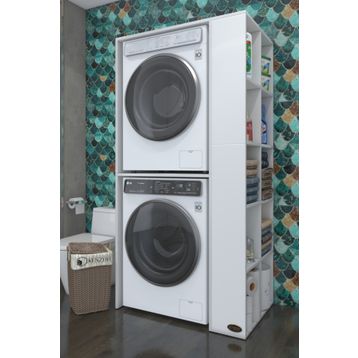 Kenzlife Bolodenka 180x90x60 cm Beyaz Çamaşır-Kurutma Makinesi Banyo Dolabı
