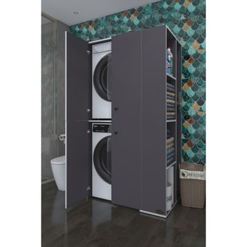 Kenzlife Foka 180x90x60 Çamaşır-Kurutma Makinesi Banyo Dolabı