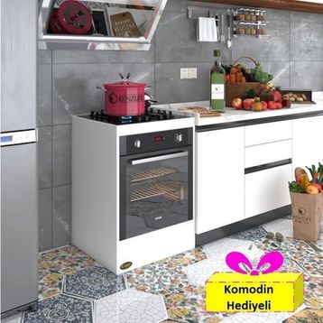Kenzlife Helyum Ankastre Modülü Kabini Beyaz Fırın Ocak Mutfak Dolabı