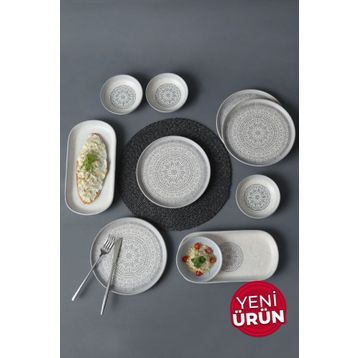 Keramika 10 Parça 4 Kişilik Stone Kahvaltı Takımı