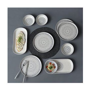 Keramika 10 Parça 4 Kişilik Stone Kahvaltı Takımı