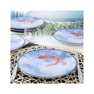 Keramika 20 cm 6 Adet 20221 Koi Pasta Tabağı