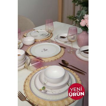Keramika 22431-32 Purple Bloom Nordic 24 Parça 6 Kişilik Yemek Takımı