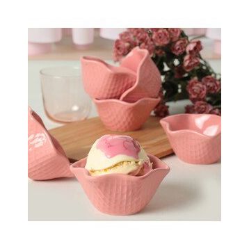 Keramika 6 Adet Pembe Sosluk Çerezlik