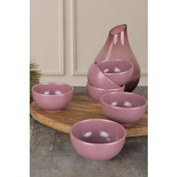 Keramika 8 cm 6 Adet Mat Violet Bulut Çerezlik Sosluk