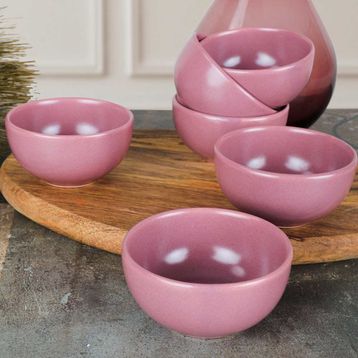 Keramika 8 cm 6 Adet Mat Violet Bulut Çerezlik Sosluk