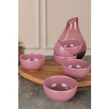 Keramika 8 cm 6 Adet Mat Violet Bulut Çerezlik Sosluk