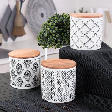 Keramika Ares 12 cm 3 Adet Saklama Kabı