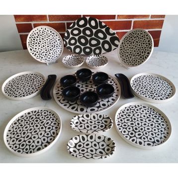 Keramika Black&White 20 Parça Kahvaltı Takımı