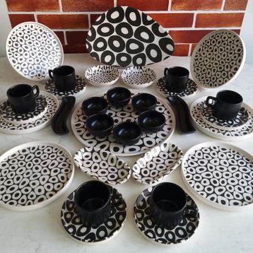 Keramika Black&White 32 Parça Kahvaltı Takımı