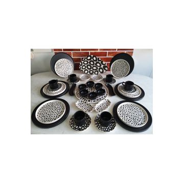 Keramika Black&White 38 Parça Kahvaltı Takım