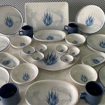 Keramika Blue Magic Mavi 28 Parça Kahvaltı Takımı